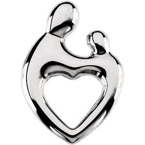 Mother and Child Heart Necklace